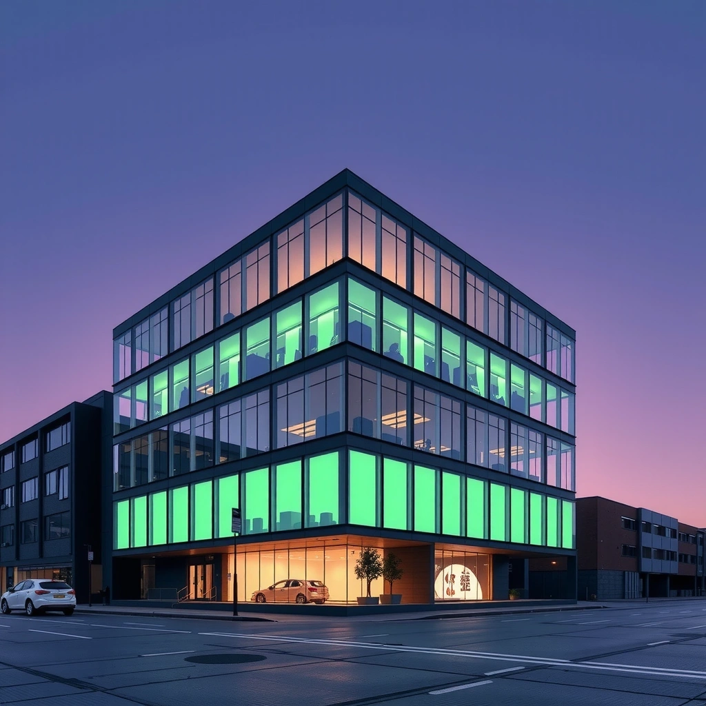 Modern office building in London representing Enarenso's headquarters